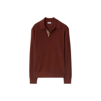 Burberry SS25 Polo Shirt Men's Burgundy