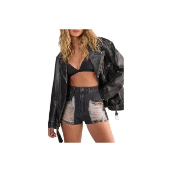 NASTY GAL Distressed Extreme Ripped Denim Shorts Denim Shorts Women's