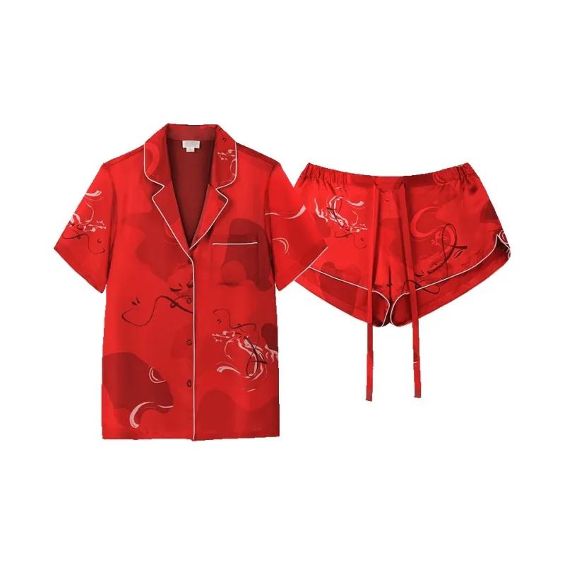 SILKISS Silk Pajama Set Women's Serpent Dance-6