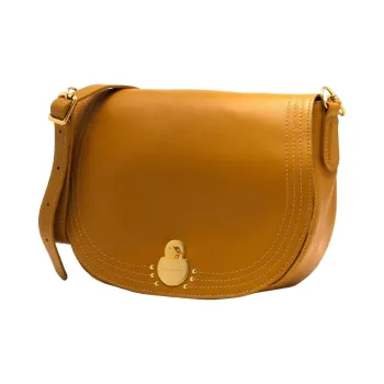 LONGCHAMP Leather Crossbody Bag, Shoulder Bag Women's Brown
