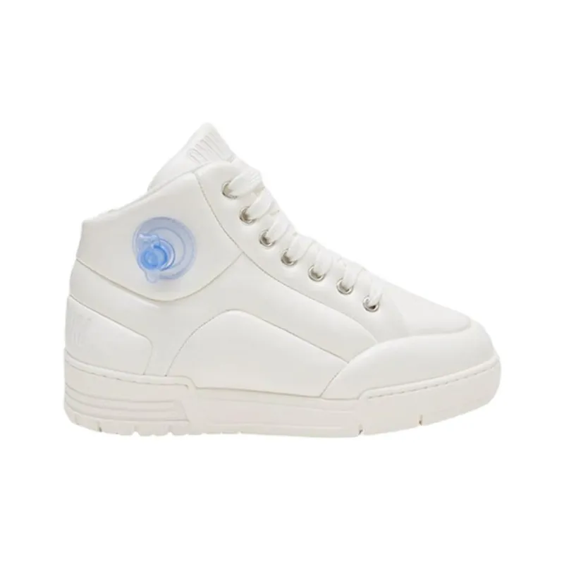 MOSCHINO Inflatable Mid Top Skateboard Shoes Women's White-1
