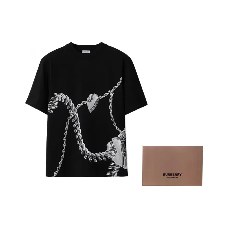 Burberry Shield Hardware Crewneck T Shirt-5