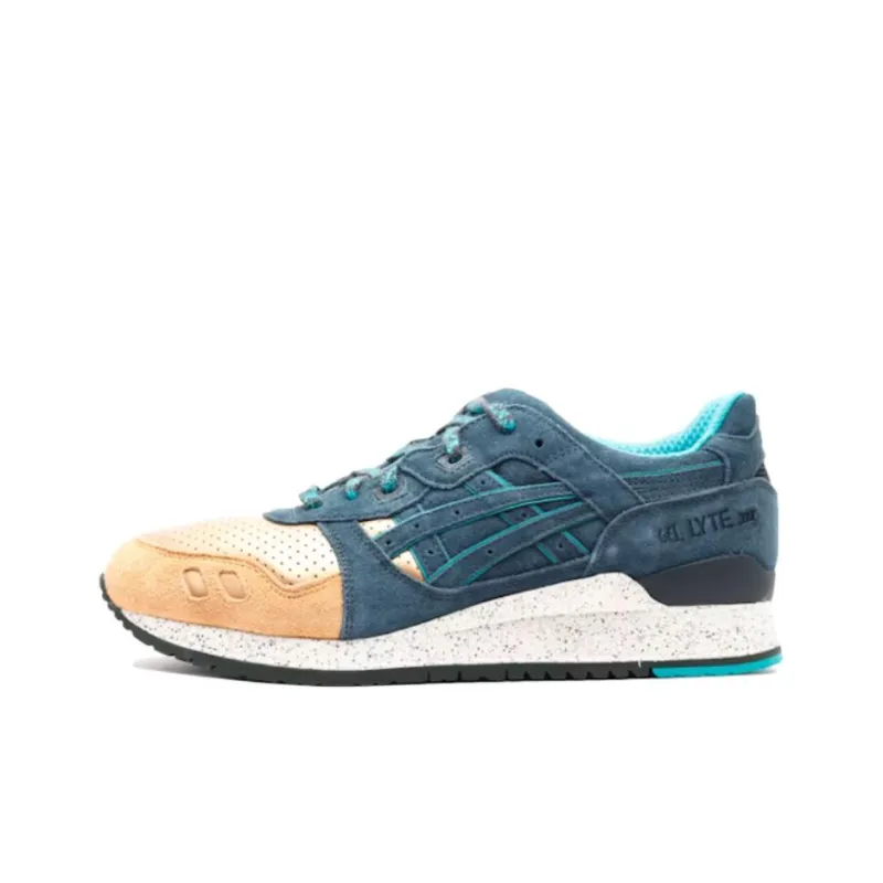 Asics Abrasion Resistant Low Top Casual Shoes Unisex Blue White Yellow-0