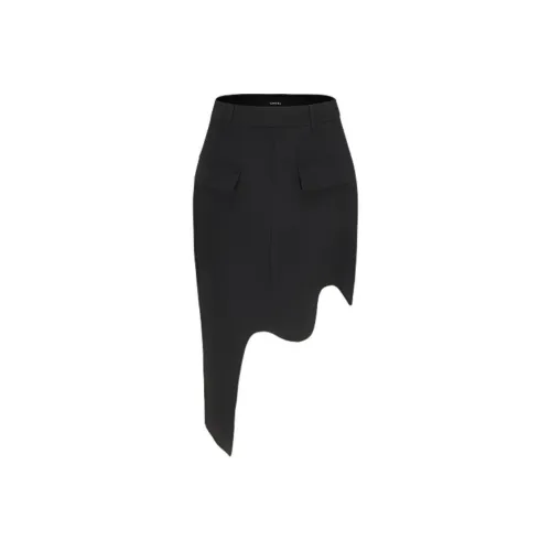 GIMING 블랙 여성 캐주얼 숏 스커트