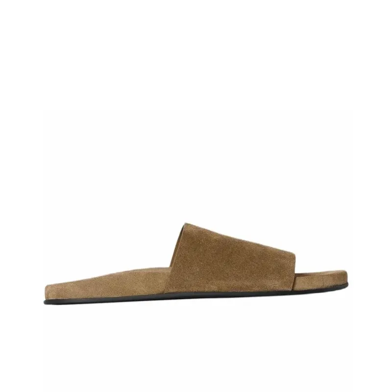 THE ROW Slide Slippers Women's Army Green-1