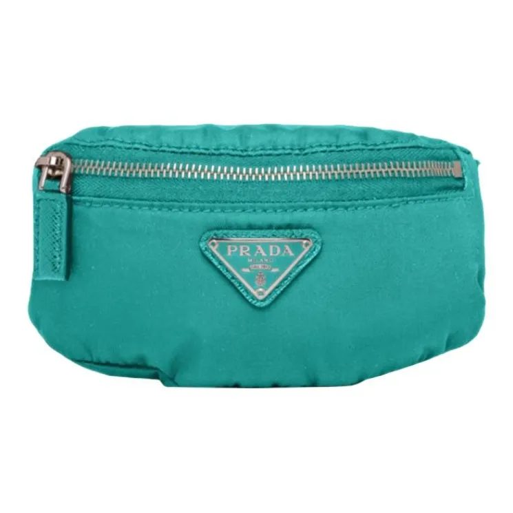PRADA Fabric Wristlet Style Wrist Bag Mini Men's Green-0