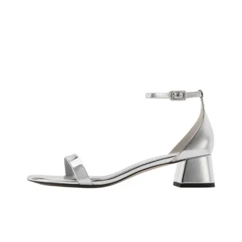 CHARLES&KEITH Nudie One Strap Sandals 3.8cm Women's Silver