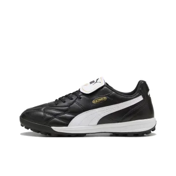 PUMA KING TOP Abrasion Resistant Soccer Shoes Unisex Black White