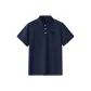 [Mulberry Silk Polo Shirt]Navy Blue (Black Lion Chest Logo)