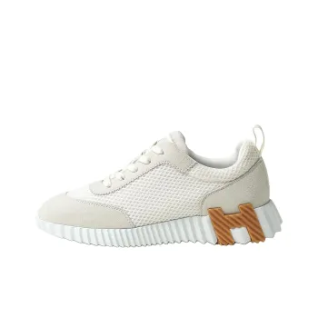 HERMES Bouncing Low Top Casual Shoes Women's White