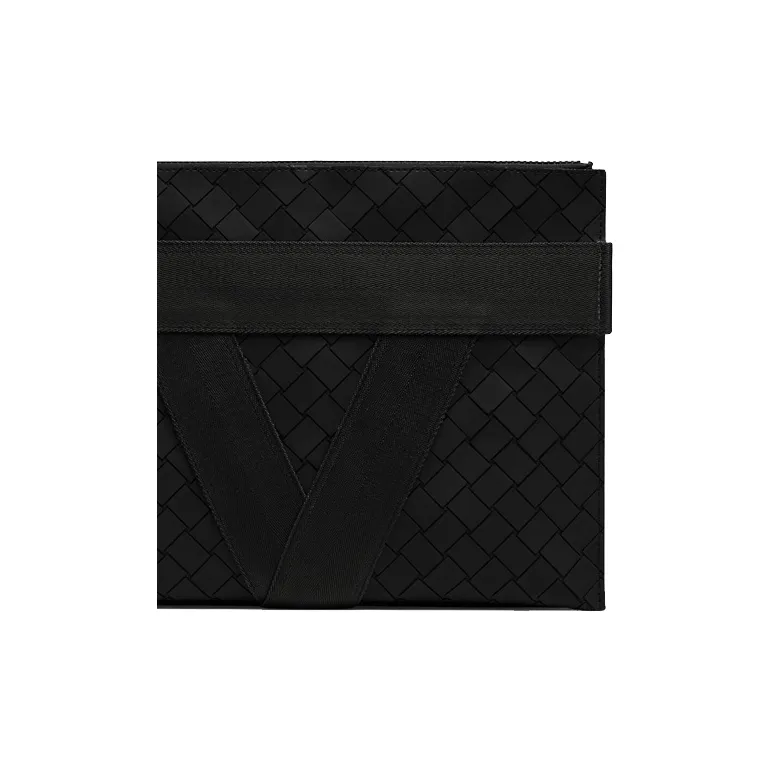 Bottega Veneta Canvas Storage Bag, Toiletry Bag Men's Black-2