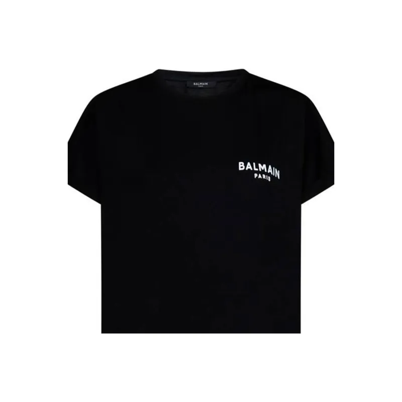 BALMAIN Logo Printed Crewneck T-Shirt-5