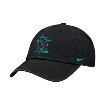 Nike x Miami Marlins City Connect Club Organic Cotton Baseball Caps Men's Black
