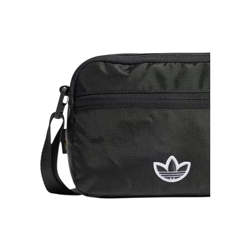 Adidas Originals Premium Essentials Recycled Nylon Shoulder Bag, Crossbody Bag Trumpets Unisex Black-3