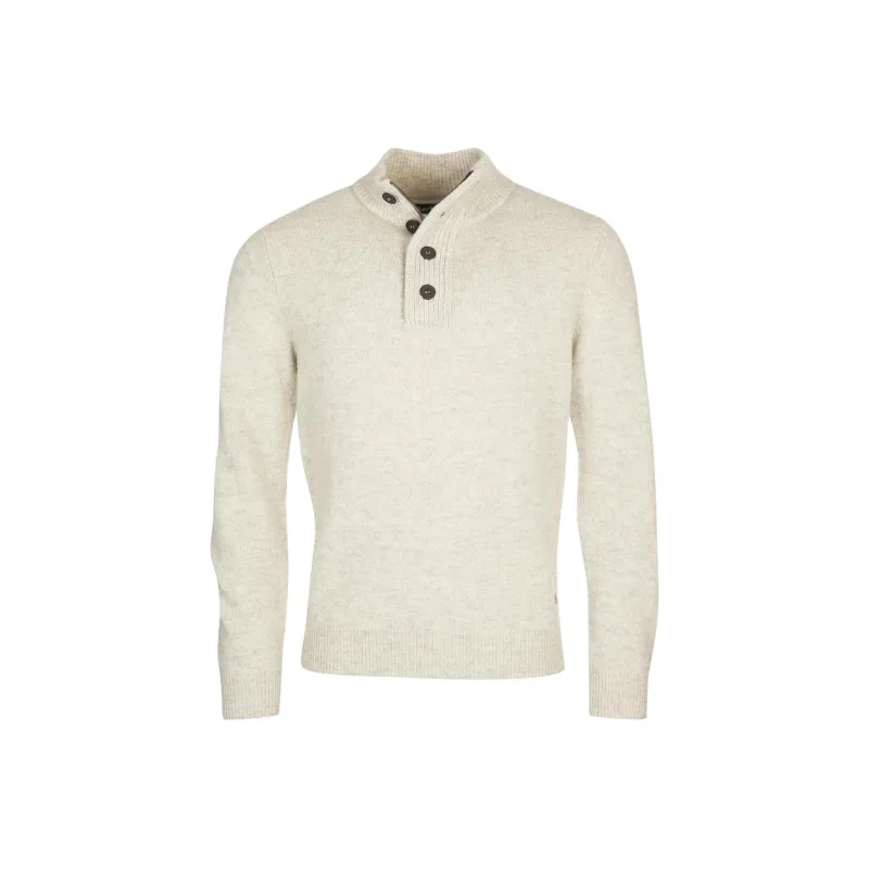 BARBOUR High Neck Half Buttoned Knit Jumper-0