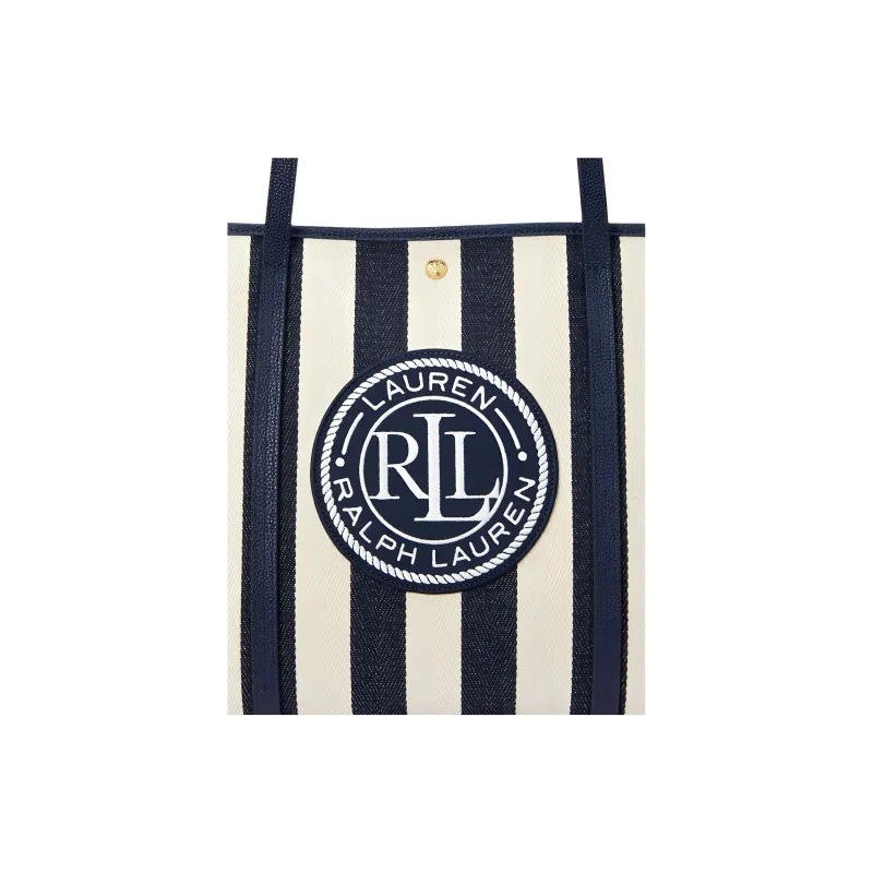 LAUREN RALPH LAUREN Emerie Striped Logo Tote Bag-4