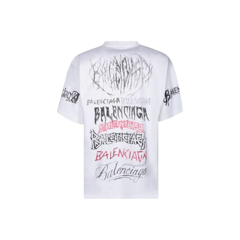 Balenciaga SS24 T Shirt Loose Fit Men's White-1