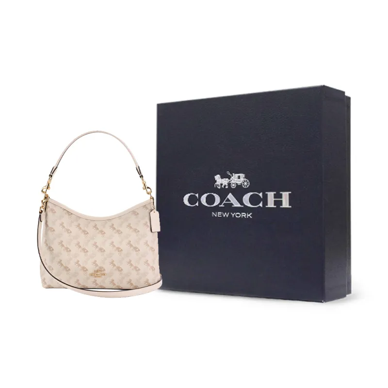 COACH LAUREL Canvas With Leather Shoulder Bag Tubas Women's Milk White-6