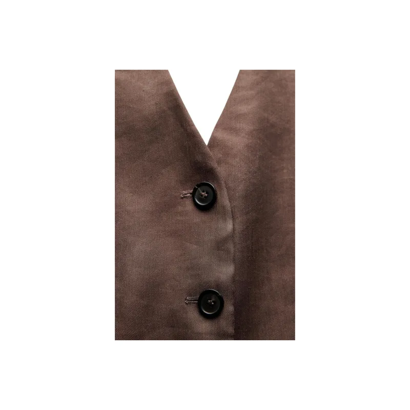 ZARA ZW Series Tank Tops Women's Brown-3