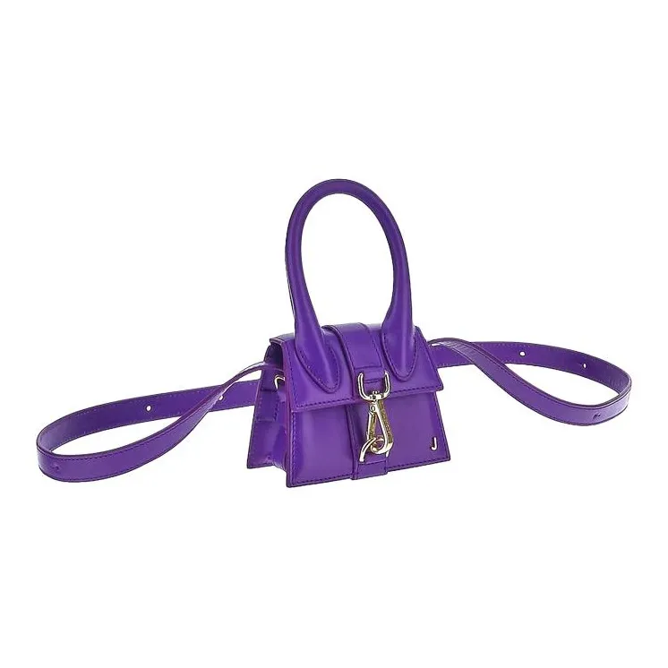 Jacquemus Leather Shoulder Bag, Handbag Women's Purple-1