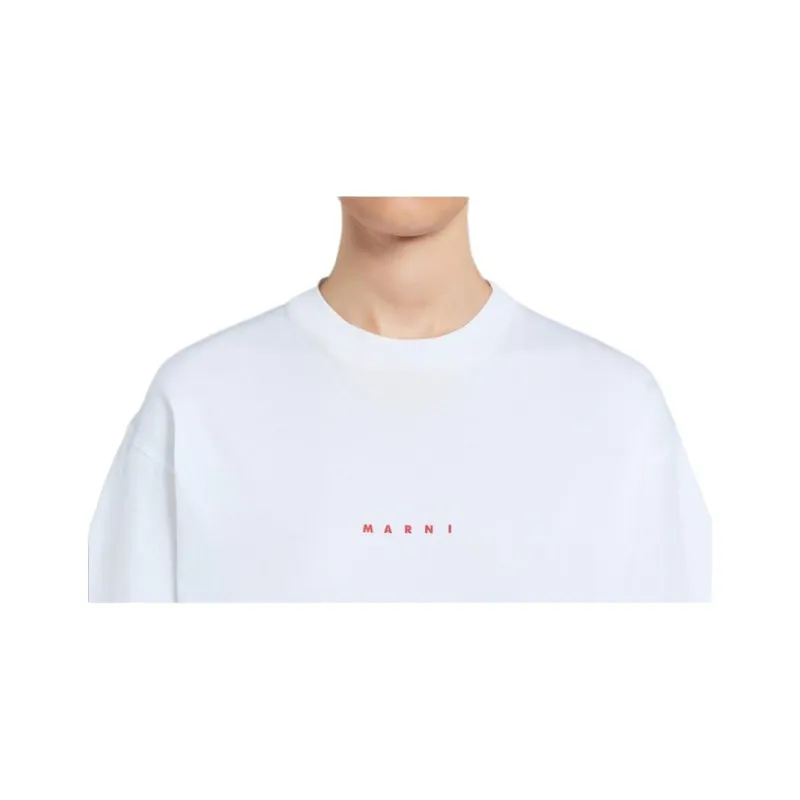 MARNI Logo Printed Crewneck T Shirt-3