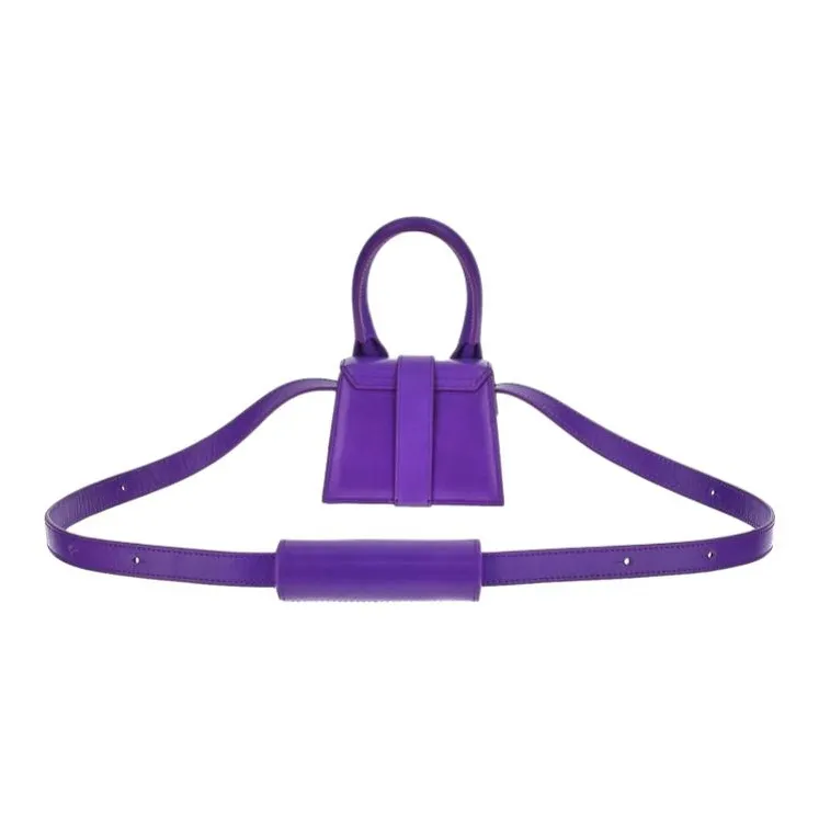 Jacquemus Leather Shoulder Bag, Handbag Women's Purple-2