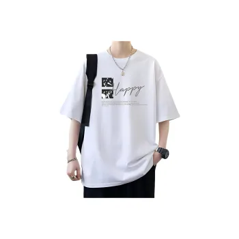 HYUNDAI Men's Summer 2025 Vintage Trendy Brand Loose Fit Casual Versatile Luxury Streetwear 100% Cotton T Shirt Men's