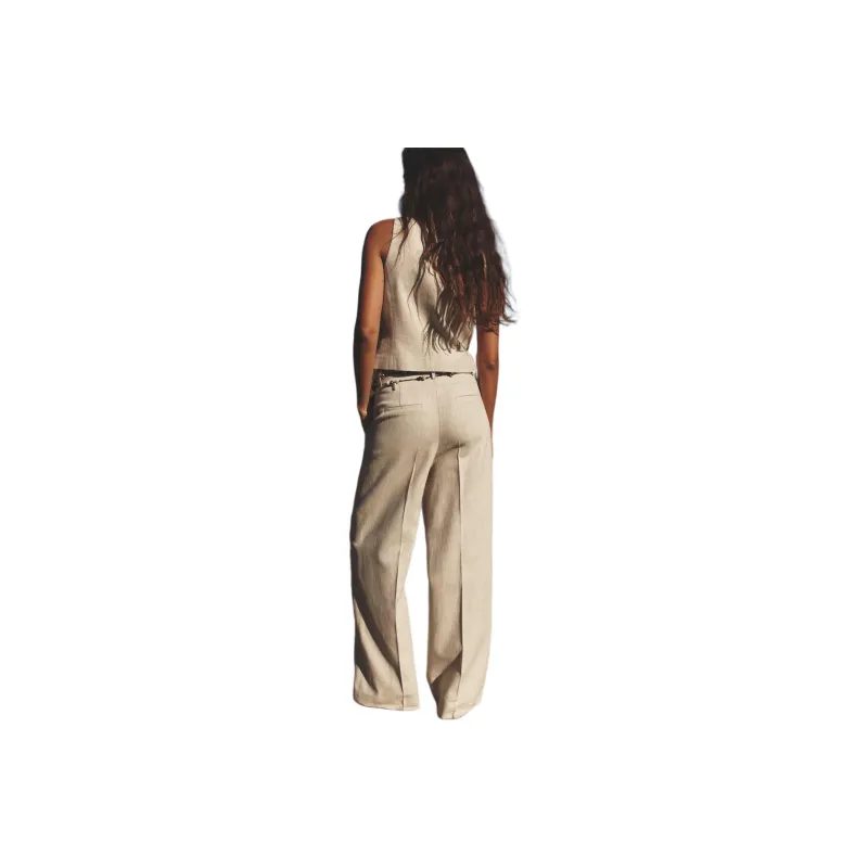 ZARA Casual Pants Women's Light Beige-3