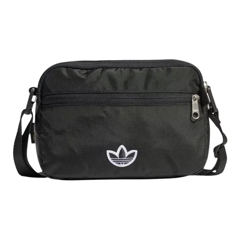 Adidas Originals Premium Essentials Recycled Nylon Shoulder Bag, Crossbody Bag Trumpets Unisex Black-0
