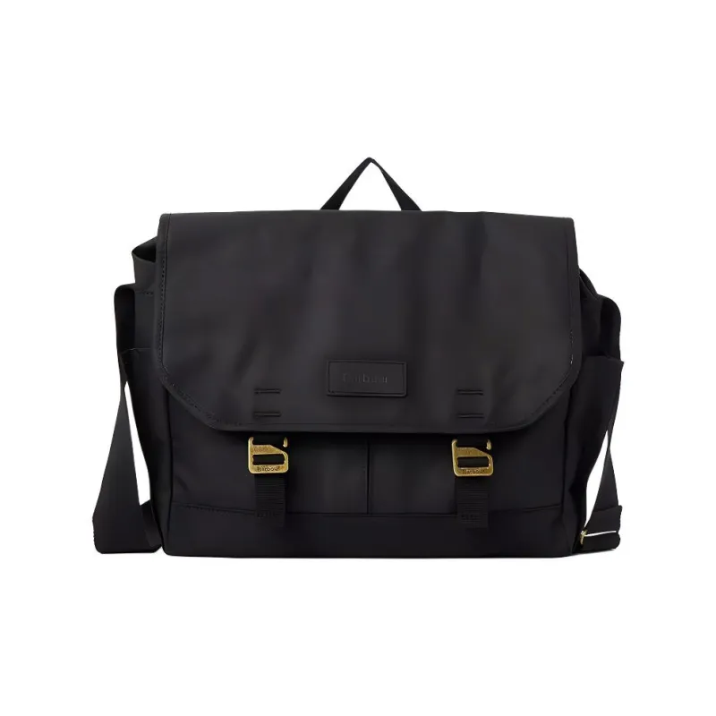 BARBOUR Cotton Messenger Bag, Shoulder Bag, Crossbody Bag, Handbag Regular Men's Black-1