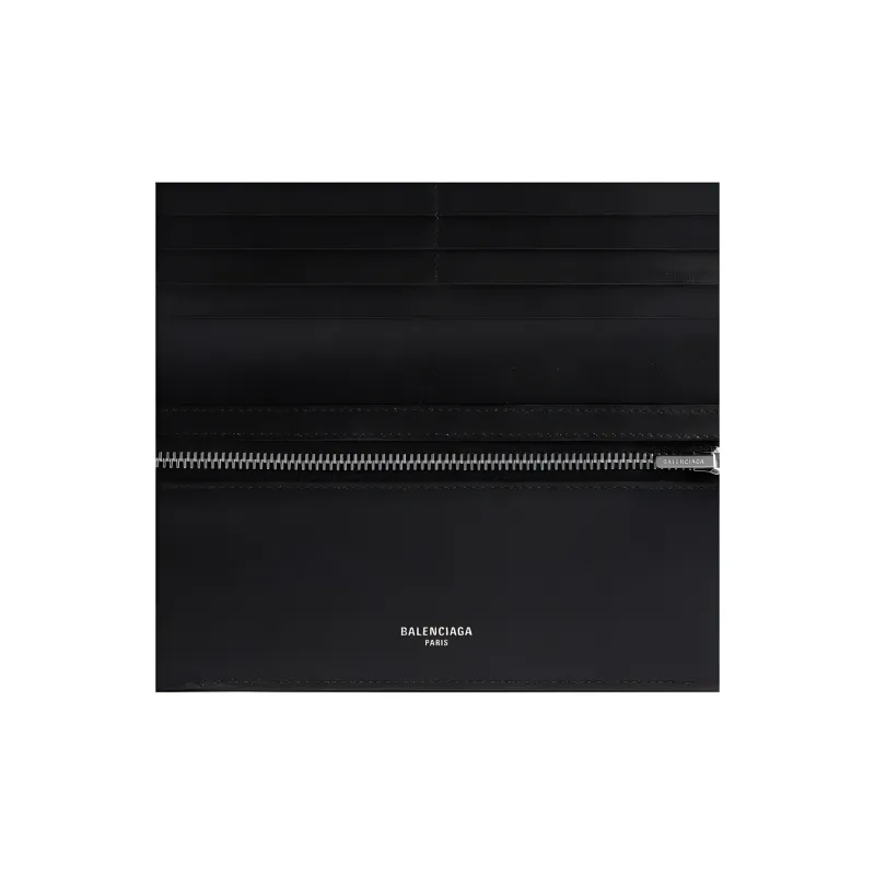 Balenciaga Calfskin Wallet Men's Black-4