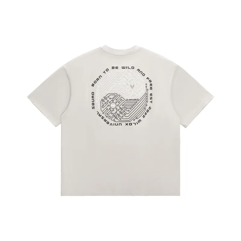 WILDX Summer Basic LOGO Short Sleeved T Shirts Unisex-52