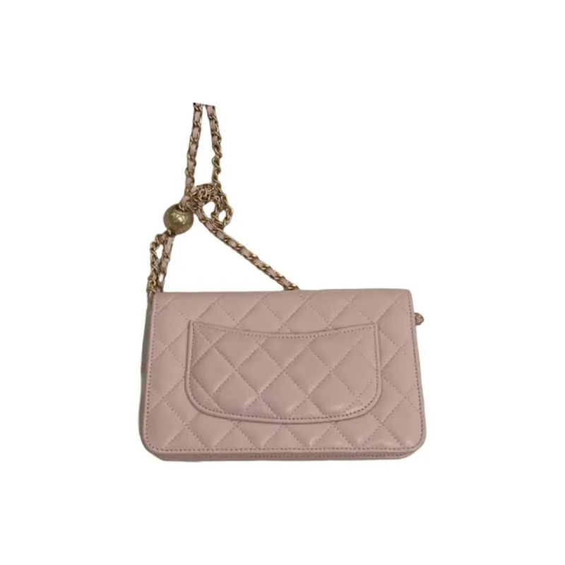 CHANEL WOC Sheepskin Crossbody Bags Women's Light Pink-1