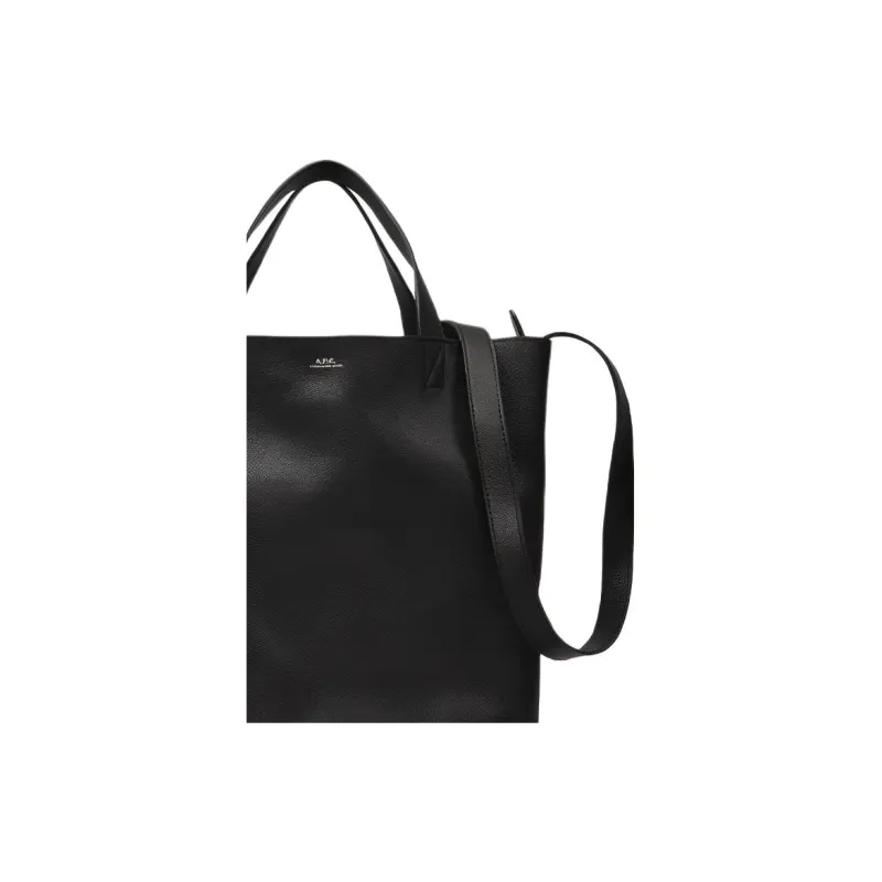 A.P.C Grain Leather Handbag Medium Size Women's Black-5