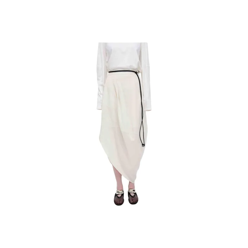 Self Who Casual Long Skirt Women's Moon White-3