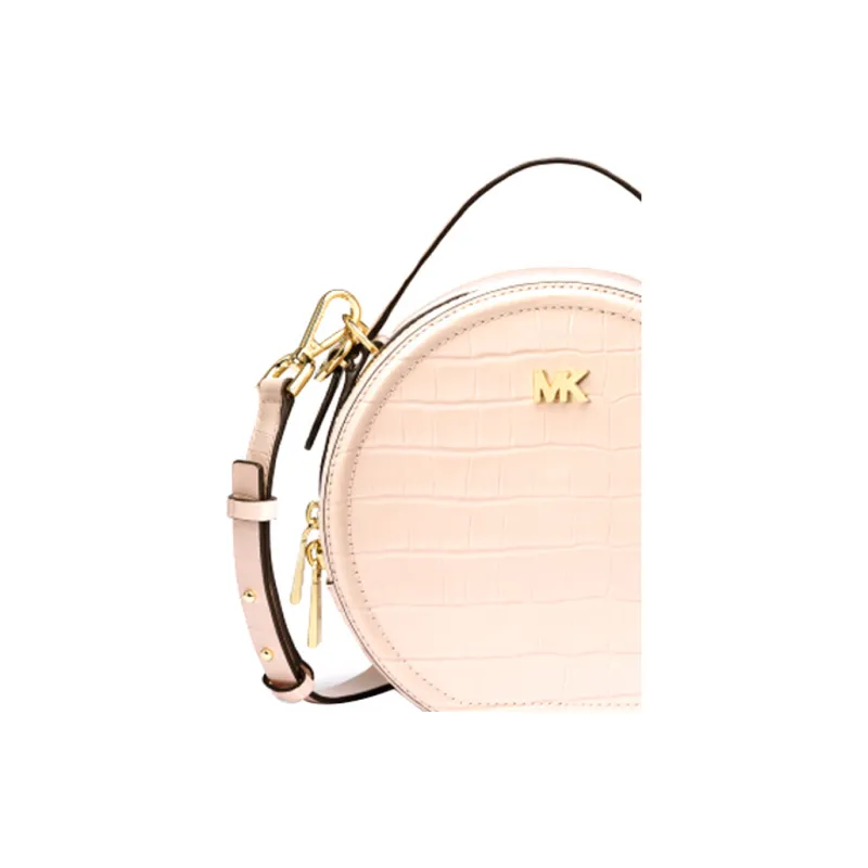 MICHAEL KORS Delaney Cow Leather Round Bag, Crossbody Bag, Shoulder Bag Medium Size Women's Pink-2