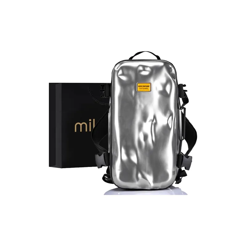 MILOOKY ABS+PC Helmet Bag Backpack Regular Unisex Silver/Black-6