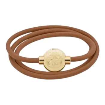 LOEWE Calfskin, Metal Bracelets Women's Brown