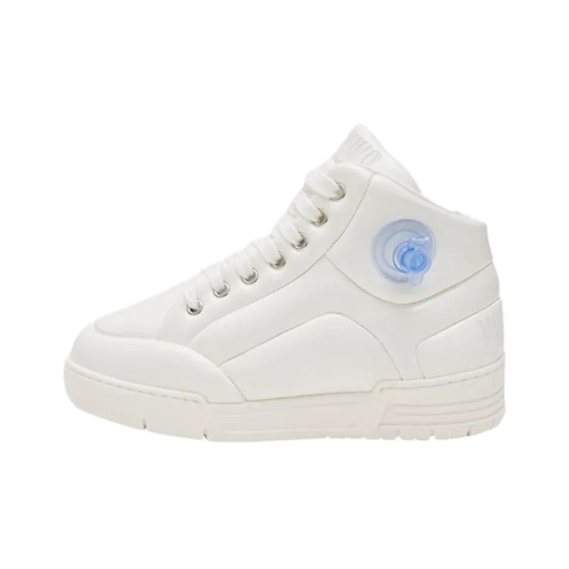 MOSCHINO Inflatable Mid Top Skateboard Shoes Women's White-0