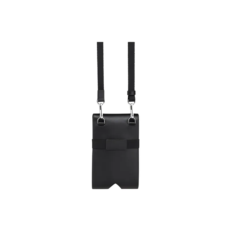 MONTBLANC Calfskin Shoulder Bag Crossbody Bag Cell Phone Pouch Men's Black-1