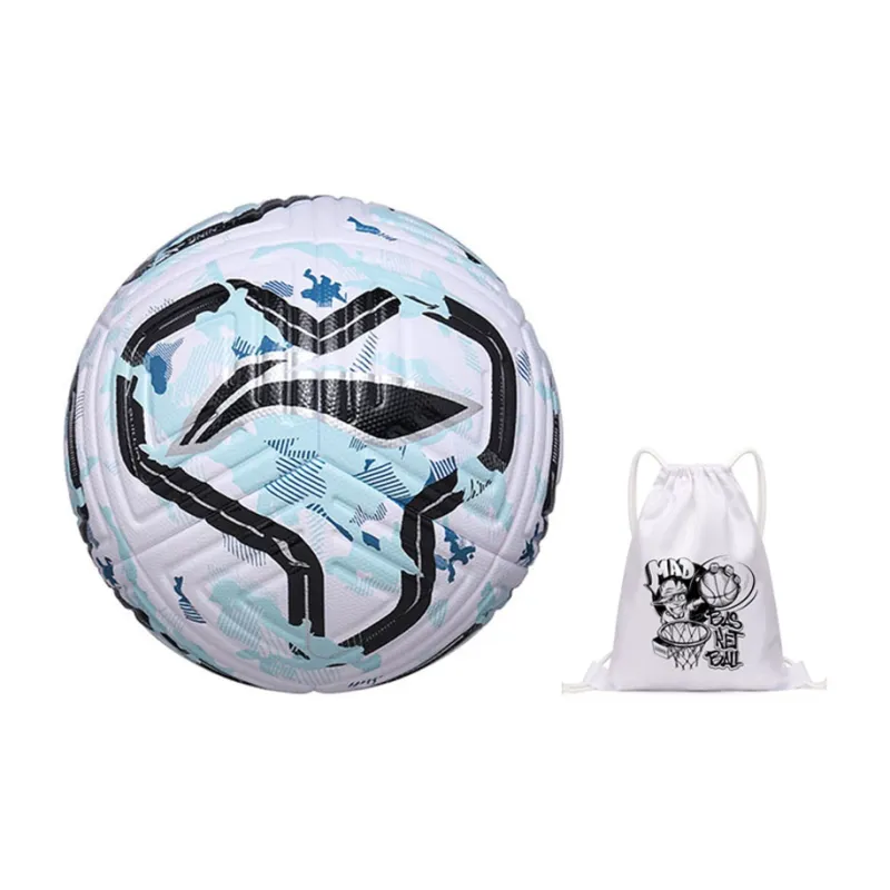 LiNing Size 5 Soccer TPU Seamless Thermal bonding Unisex White Black Blue-23