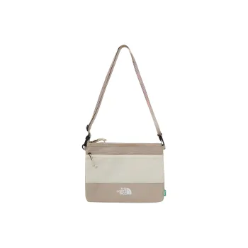 THE NORTH FACE Nylon Shoulder Bag, Crossbody Bag Unisex Light Beige