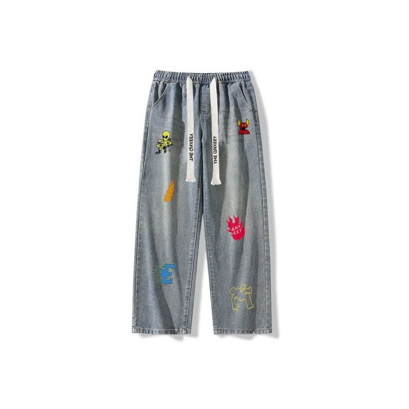 Qnxeey Jeans Unisex-14