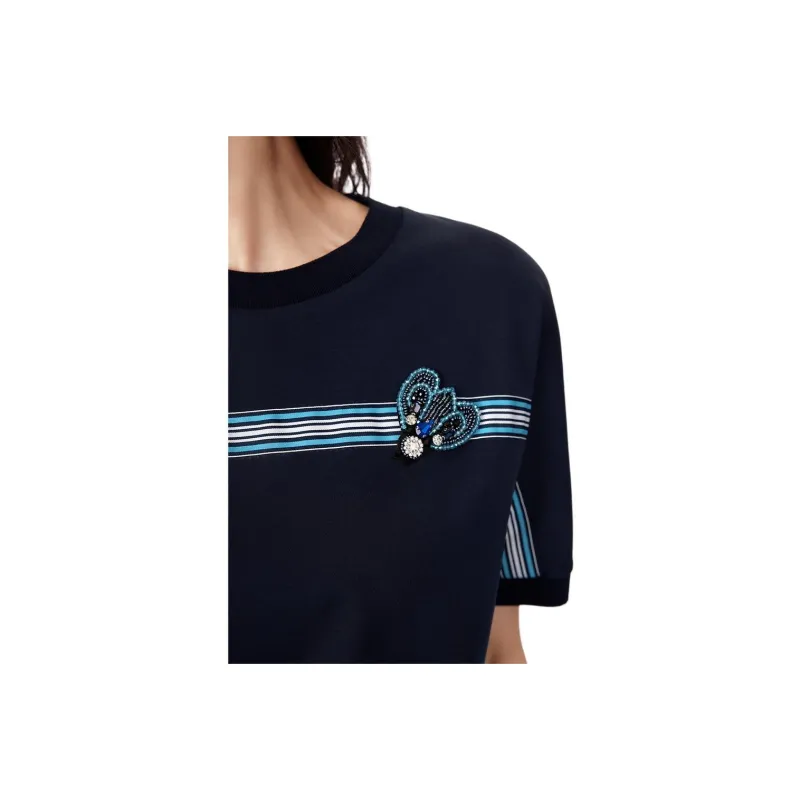 BBLLUUEE Sweatshirt Set Women's Ink Blue-1