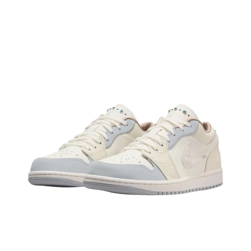 Jordan Air Jordan 1 Abrasion Resistant Low Top Vintage Basketball Shoes Women's Ecru-2