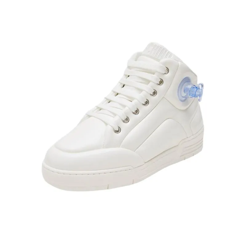 MOSCHINO Inflatable Mid Top Skateboard Shoes Women's White-2