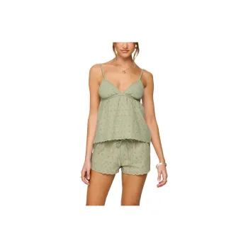 Edikted SS25 Talula Eyelet Babydoll Top Camisole Women's