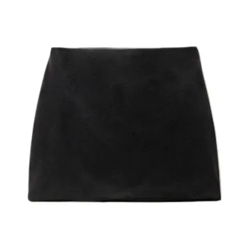 MIU MIU Stretch Velvet Mini Skirt 'Black'