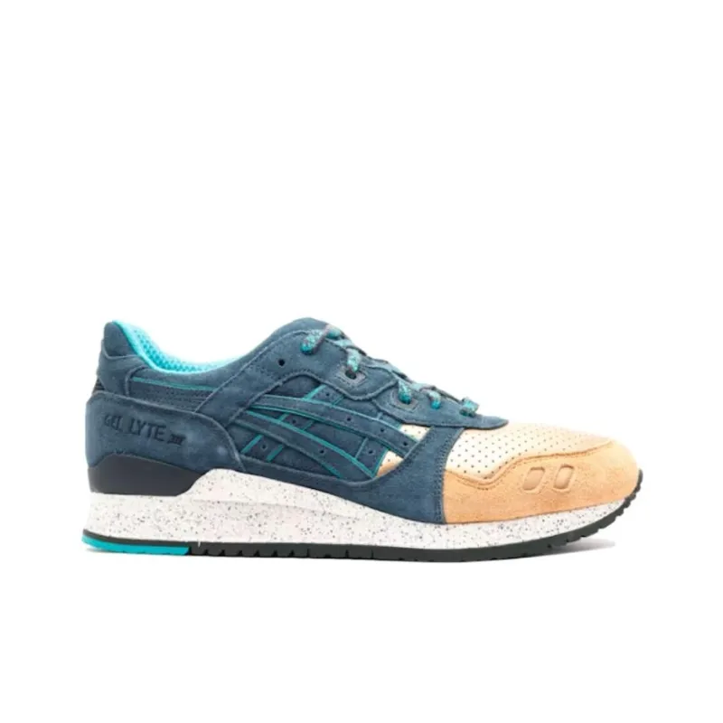 Asics Abrasion Resistant Low Top Casual Shoes Unisex Blue White Yellow-1