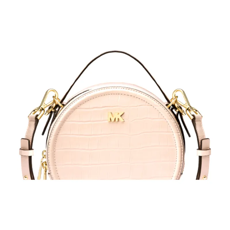 MICHAEL KORS Delaney Cow Leather Round Bag, Crossbody Bag, Shoulder Bag Medium Size Women's Pink-3